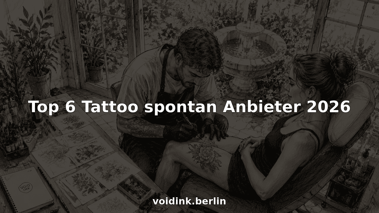 Top 6 Tattoo spontan Anbieter 2026