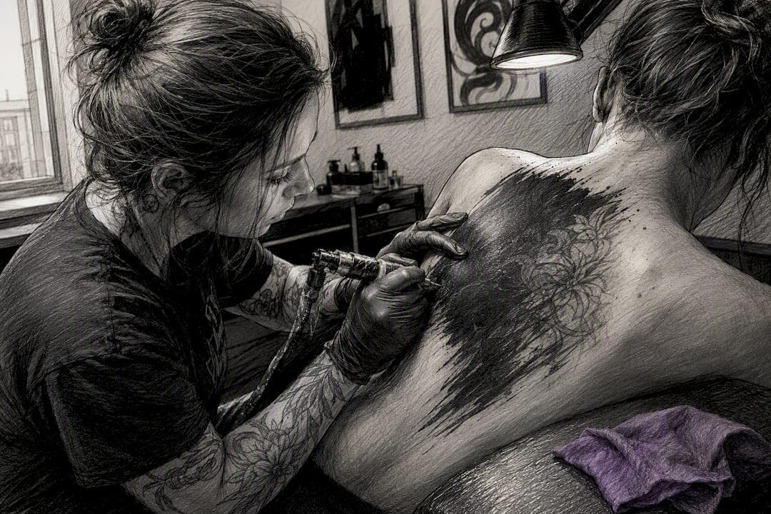 Cover-up mit Schwarz: Wenn dunkle Tattoos neu gedacht werden