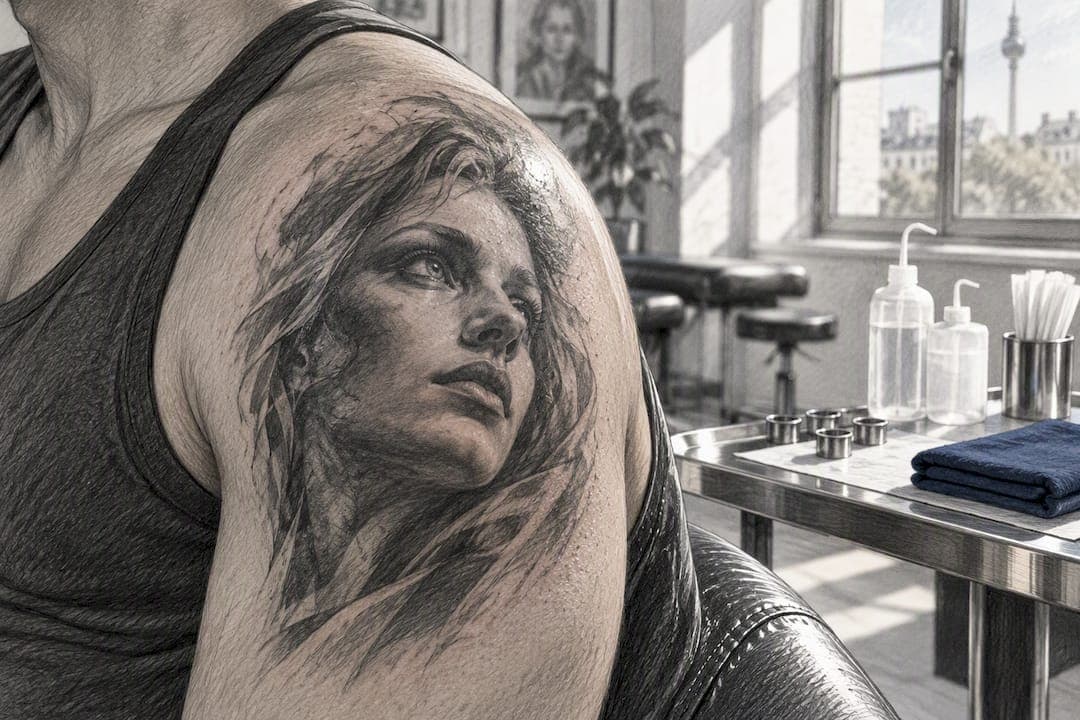 Portrait Tattoo Schwarzgrau: Planung, Auswahl und Pflege