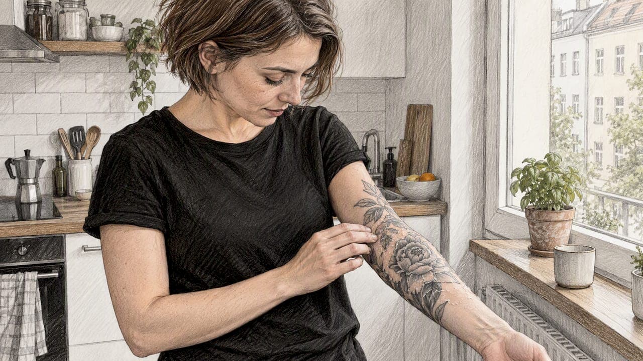 Tattoo schält sich: Was normal ist und was Ihre Haut jetzt braucht