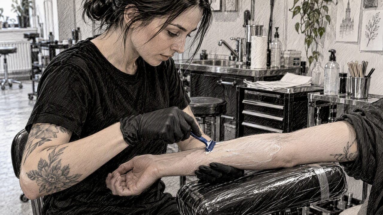 Rasieren vor dem Tattoo: Wann, wie und was danach gilt