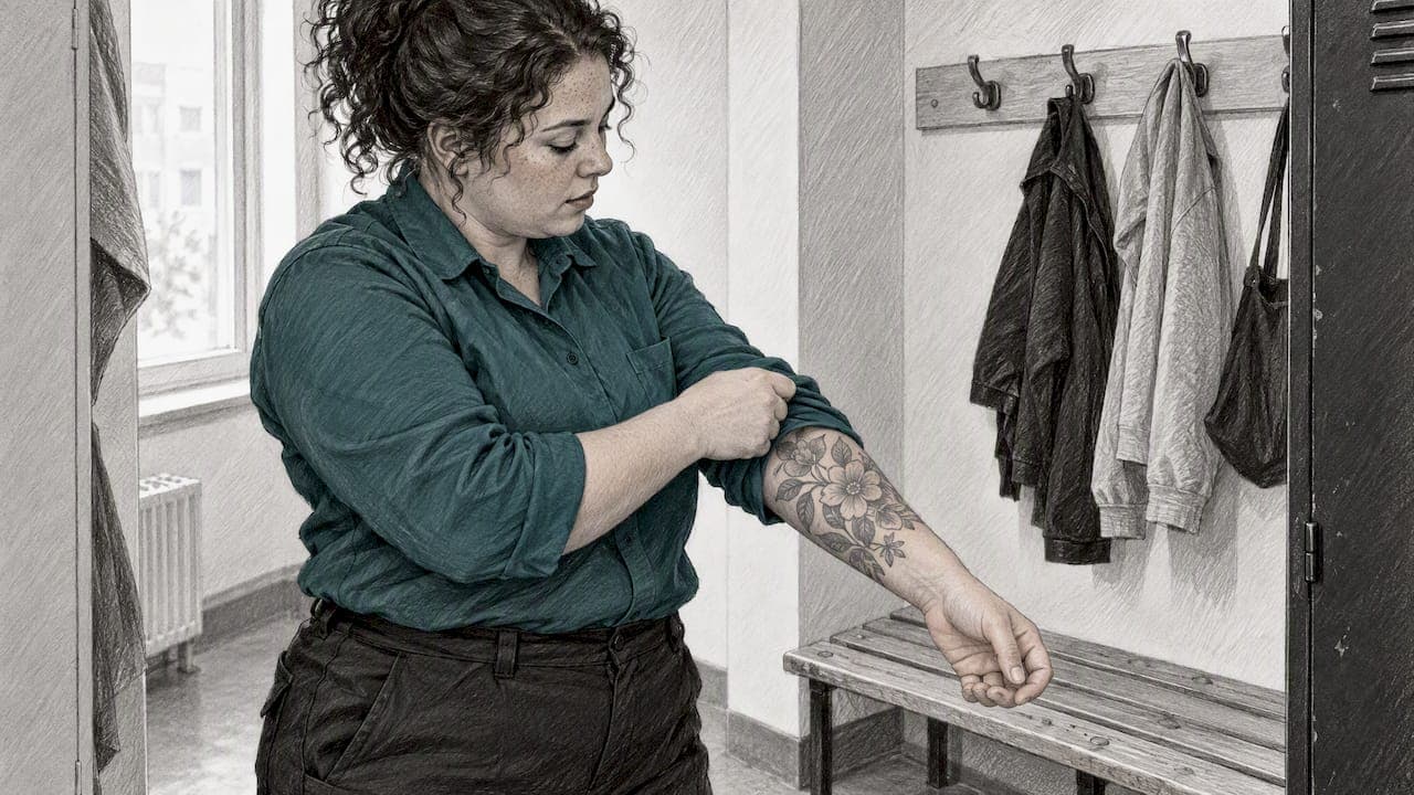 Tattoo bei der Arbeit abdecken: Rechte, Methoden, Heilung